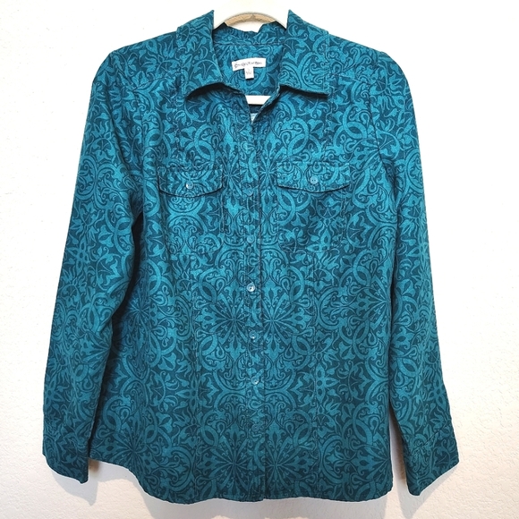 croft & barrow Tops - Croft & Barrow Teal 🩵 Paisley Shirt